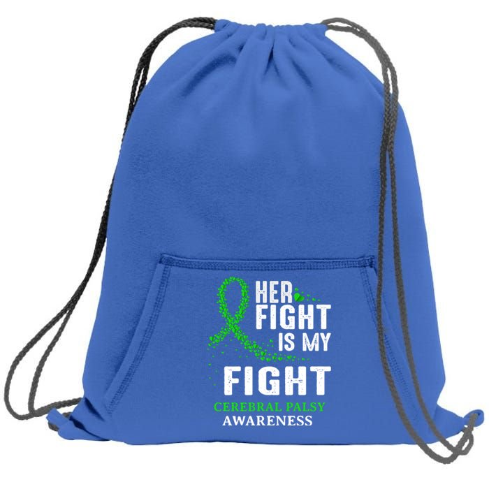 Cerebral Palsy Cp Awareness Brain Damage Green Ribbon Gift Sweatshirt Cinch Pack Bag