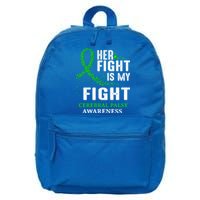 Cerebral Palsy Cp Awareness Brain Damage Green Ribbon Gift 16 in Basic Backpack