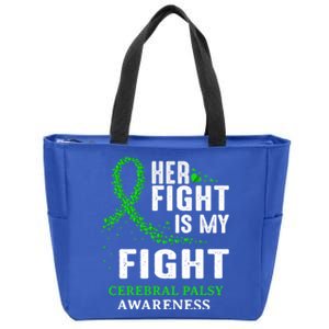 Cerebral Palsy Cp Awareness Brain Damage Green Ribbon Gift Zip Tote Bag