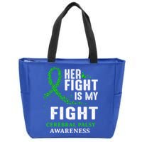 Cerebral Palsy Cp Awareness Brain Damage Green Ribbon Gift Zip Tote Bag