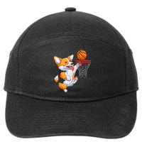 Corgi Puppy Corgi Basketball For Pet Lovers 7-Panel Snapback Hat