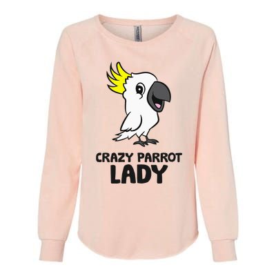 Cockatoo Parrot Craty Parrot Lady Womens California Wash Sweatshirt