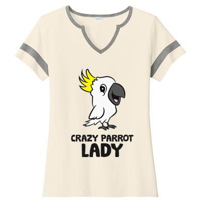 Cockatoo Parrot Craty Parrot Lady Ladies Halftime Notch Neck Tee