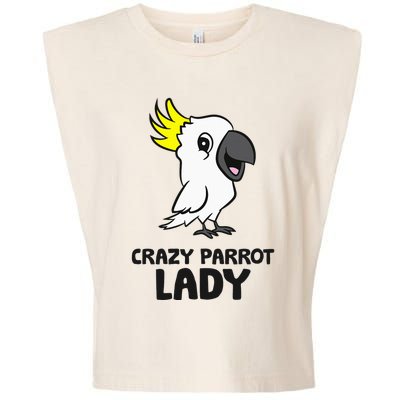 Cockatoo Parrot Craty Parrot Lady Garment-Dyed Women's Muscle Tee