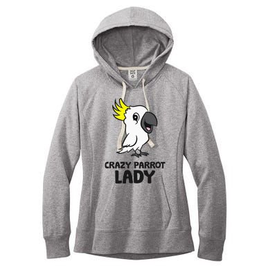 Cockatoo Parrot Craty Parrot Lady Women's Fleece Hoodie