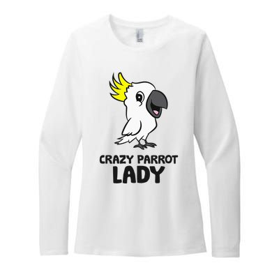 Cockatoo Parrot Craty Parrot Lady Womens CVC Long Sleeve Shirt