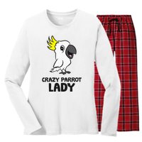 Cockatoo Parrot Craty Parrot Lady Women's Long Sleeve Flannel Pajama Set 