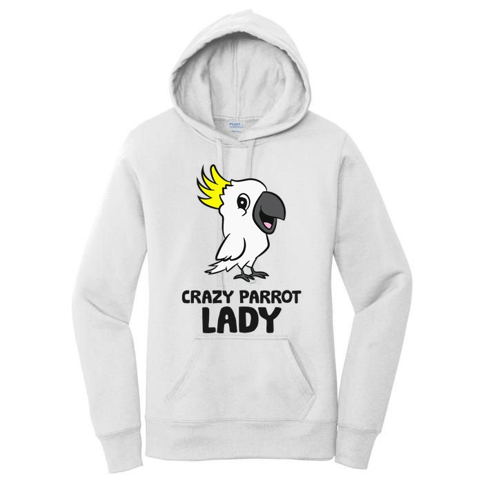 Cockatoo Parrot Craty Parrot Lady Women's Pullover Hoodie