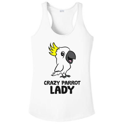 Cockatoo Parrot Craty Parrot Lady Ladies PosiCharge Competitor Racerback Tank