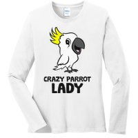 Cockatoo Parrot Craty Parrot Lady Ladies Long Sleeve Shirt