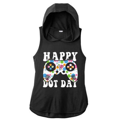 Colorful Polka Dot Game Controller International Dot Day Kids Ladies PosiCharge Tri-Blend Wicking Draft Hoodie Tank