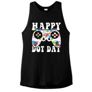 Colorful Polka Dot Game Controller International Dot Day Kids Ladies PosiCharge Tri-Blend Wicking Tank