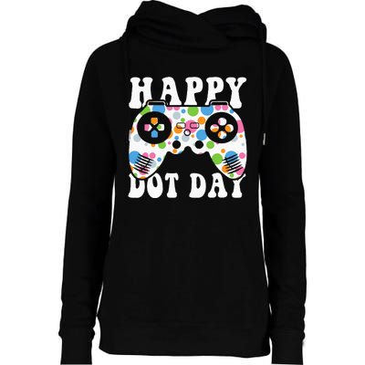 Colorful Polka Dot Game Controller International Dot Day Kids Womens Funnel Neck Pullover Hood