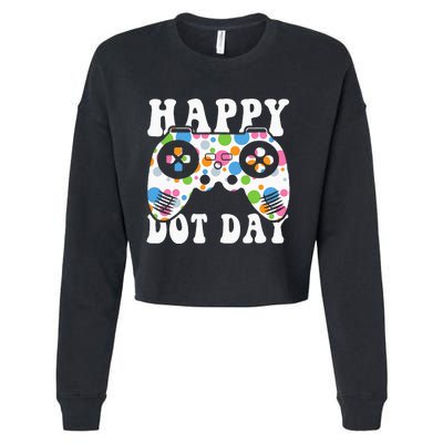 Colorful Polka Dot Game Controller International Dot Day Kids Cropped Pullover Crew