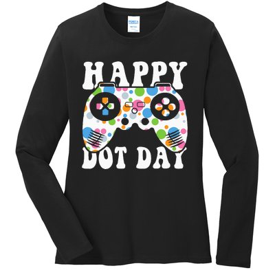 Colorful Polka Dot Game Controller International Dot Day Kids Ladies Long Sleeve Shirt