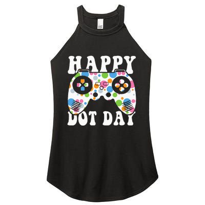 Colorful Polka Dot Game Controller International Dot Day Kids Women's Perfect Tri Rocker Tank