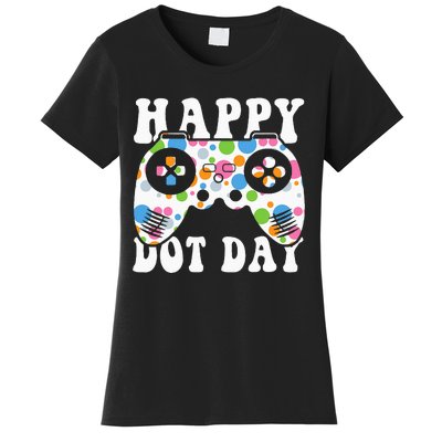 Colorful Polka Dot Game Controller International Dot Day Kids Women's T-Shirt