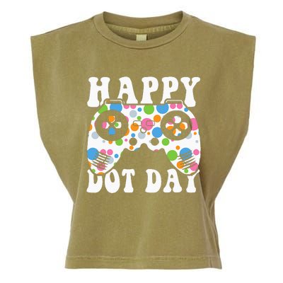 Colorful Polka Dot Game Controller International Dot Day Kids Garment-Dyed Women's Muscle Tee