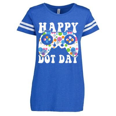 Colorful Polka Dot Game Controller International Dot Day Kids Enza Ladies Jersey Football T-Shirt