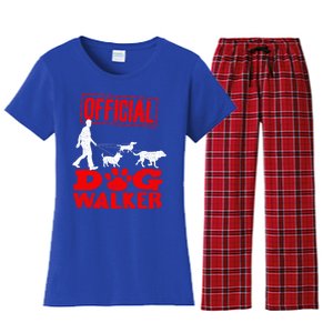 Cute Professional Dog Walker Funny Pet Lover Gift Cool Gift Women's Flannel Pajama Set