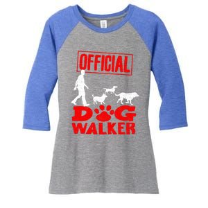 Cute Professional Dog Walker Funny Pet Lover Gift Cool Gift Women's Tri-Blend 3/4-Sleeve Raglan Shirt