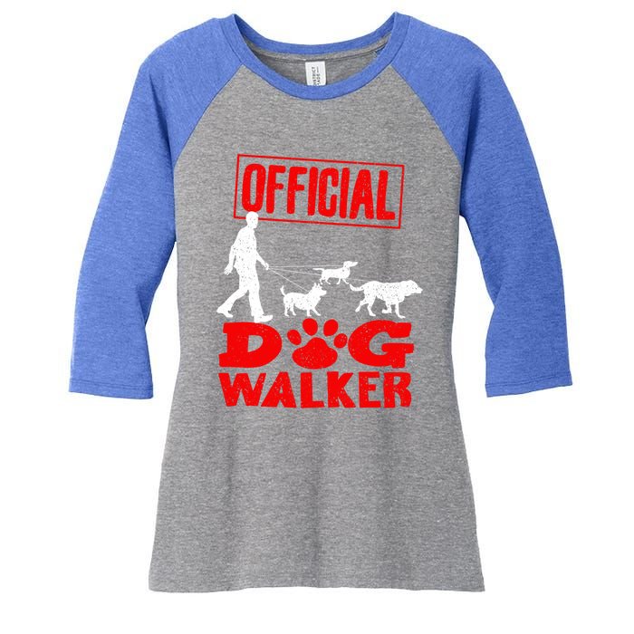 Cute Professional Dog Walker Funny Pet Lover Gift Cool Gift Women's Tri-Blend 3/4-Sleeve Raglan Shirt