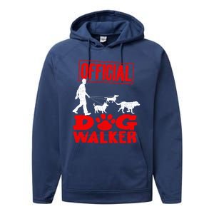 Cute Professional Dog Walker Funny Pet Lover Gift Cool Gift Performance Fleece Hoodie