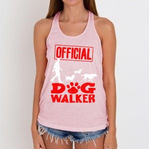 Cute Professional Dog Walker Funny Pet Lover Gift Cool Gift Women's Knotted Racerback Tank