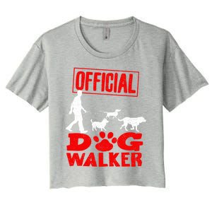 Cute Professional Dog Walker Funny Pet Lover Gift Cool Gift Women's Crop Top Tee