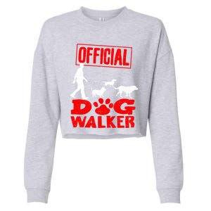 Cute Professional Dog Walker Funny Pet Lover Gift Cool Gift Cropped Pullover Crew