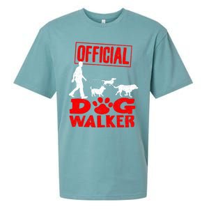 Cute Professional Dog Walker Funny Pet Lover Gift Cool Gift Sueded Cloud Jersey T-Shirt