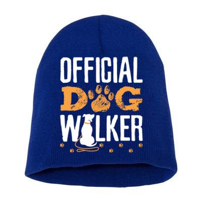 Cute Professional Dog Walker Funny Pet Lover Gift Short Acrylic Beanie