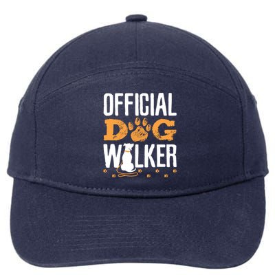 Cute Professional Dog Walker Funny Pet Lover Gift 7-Panel Snapback Hat