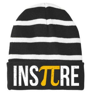 Celebrate Pi Day March 14 Student And Teacher Math Lover Gift Striped Beanie with Solid Band