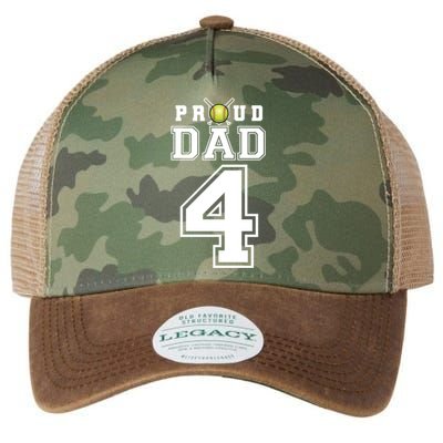 Custom Proud Dad Of Softball Player Number 4 Personalized Funny Gift Legacy Tie Dye Trucker Hat