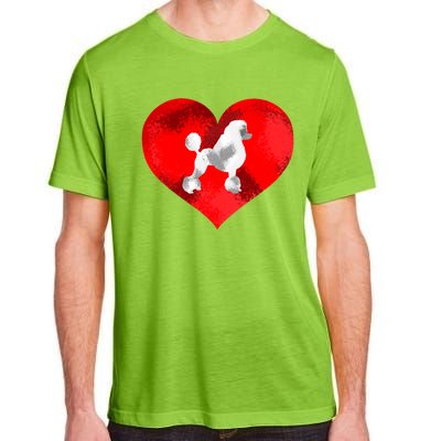 Cute Poodle Dog Lover Red Heart Valentines Day Cool Gift Adult ChromaSoft Performance T-Shirt