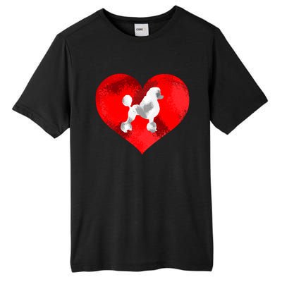 Cute Poodle Dog Lover Red Heart Valentines Day Cool Gift Tall Fusion ChromaSoft Performance T-Shirt