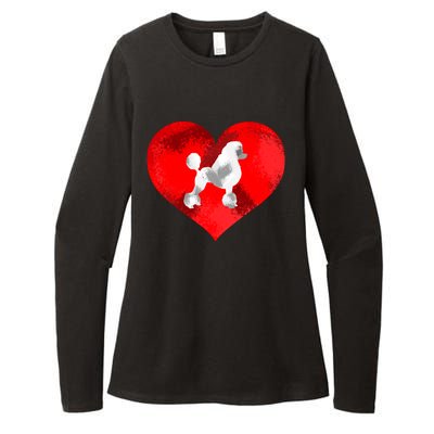 Cute Poodle Dog Lover Red Heart Valentines Day Cool Gift Womens CVC Long Sleeve Shirt