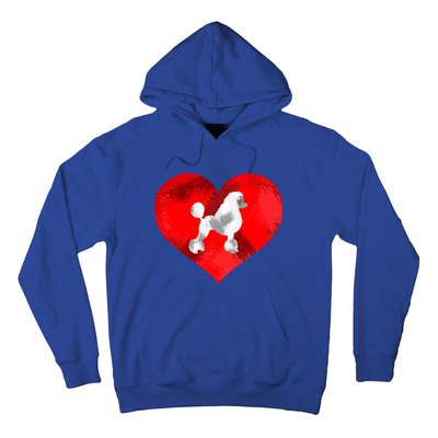 Cute Poodle Dog Lover Red Heart Valentines Day Cool Gift Hoodie