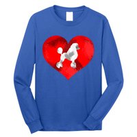 Cute Poodle Dog Lover Red Heart Valentines Day Cool Gift Long Sleeve Shirt