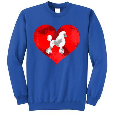 Cute Poodle Dog Lover Red Heart Valentines Day Cool Gift Sweatshirt