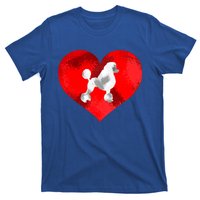 Cute Poodle Dog Lover Red Heart Valentines Day Cool Gift T-Shirt