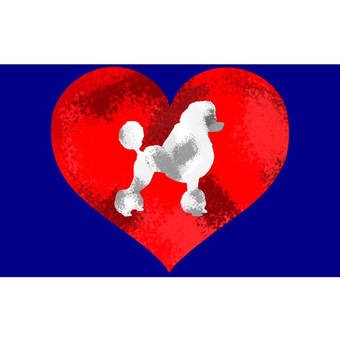 Cute Poodle Dog Lover Red Heart Valentines Day Cool Gift Bumper Sticker