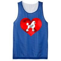 Cute Poodle Dog Lover Red Heart Valentines Day Cool Gift Mesh Reversible Basketball Jersey Tank