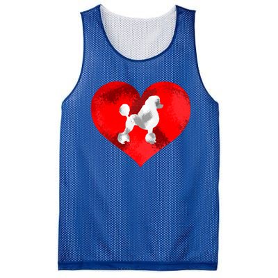 Cute Poodle Dog Lover Red Heart Valentines Day Cool Gift Mesh Reversible Basketball Jersey Tank