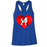 Cute Poodle Dog Lover Red Heart Valentines Day Cool Gift Women's Racerback Tank