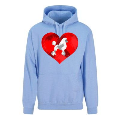 Cute Poodle Dog Lover Red Heart Valentines Day Cool Gift Unisex Surf Hoodie