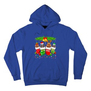 Cute Poodle Dog In Sock Christmas Santa Xmas Dog Gift Hoodie