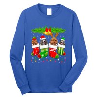 Cute Poodle Dog In Sock Christmas Santa Xmas Dog Gift Long Sleeve Shirt