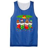 Cute Poodle Dog In Sock Christmas Santa Xmas Dog Gift Mesh Reversible Basketball Jersey Tank